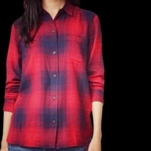 Madewell ‘Classic Ex-Boyfriend Shirt’ in “Wilder Plaid” Size XS